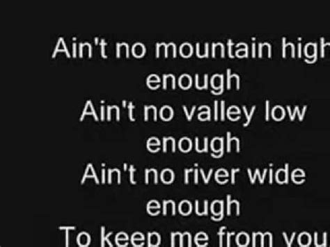 Ain T No Mountain High Enough Tekst Marvin Gaye - Ain't No Mountain High Enough - Lyrics - YouTube